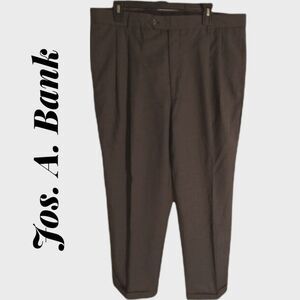 Jos. A. Bank Gray Signature Collection Pleated Front Traditional Fit Pants